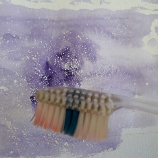textura com escova de dente